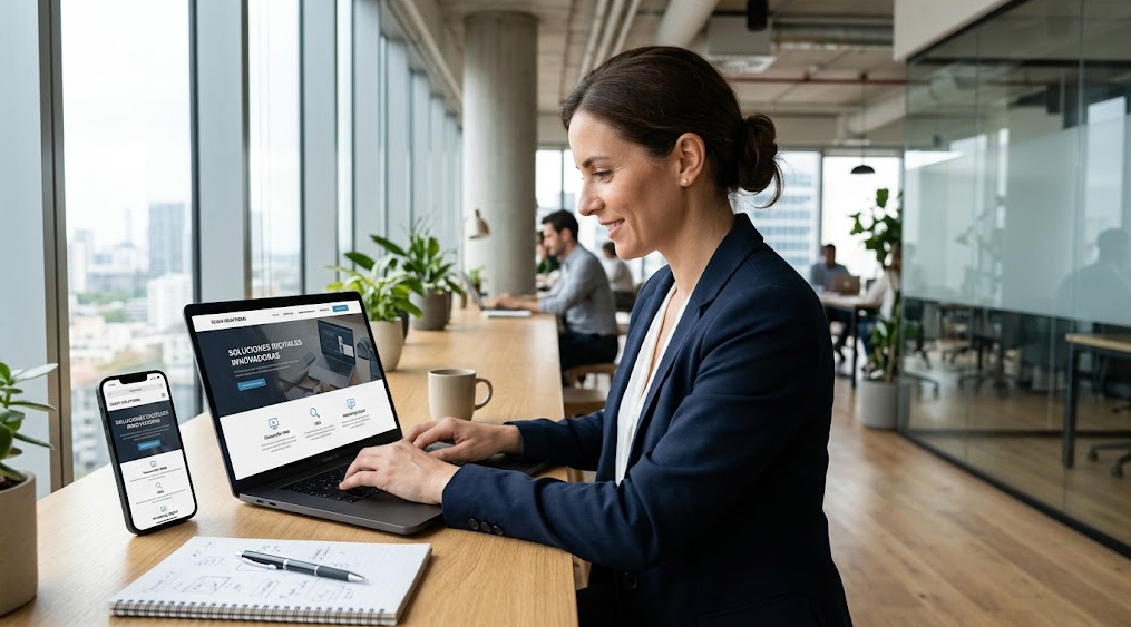 Crear página web para empresa con diseño profesional y adaptable a móviles
